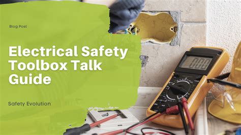 electrical shock tool box talk|electrical safety toolbox.